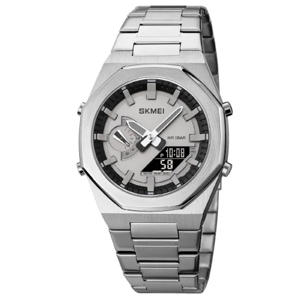 Чоловічий годинник Skmei 1816SIBK Silver-Black фото 1