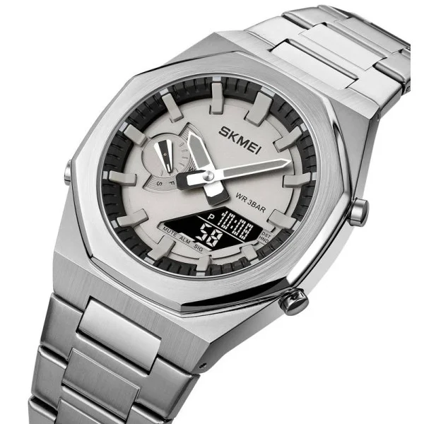 Чоловічий годинник Skmei 1816SIBK Silver-Black фото 3