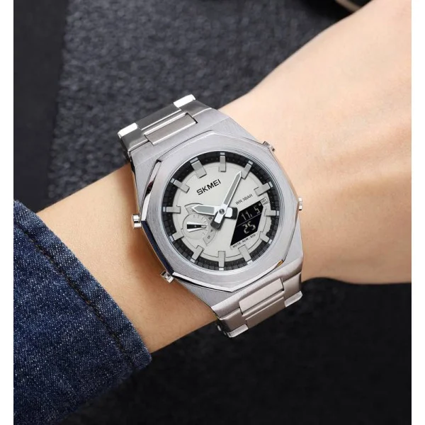 Чоловічий годинник Skmei 1816SIBK Silver-Black фото 4