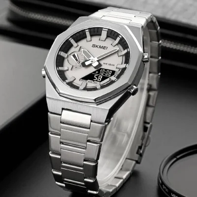 Чоловічий годинник Skmei 1816SIBK Silver-Black