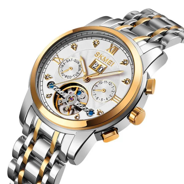 Жіночий годинник Skmei M029TGDSI Gold-Silver-Silver фото 3