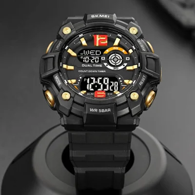 Мужские часы Skmei 2018GDBK Gold-Black
