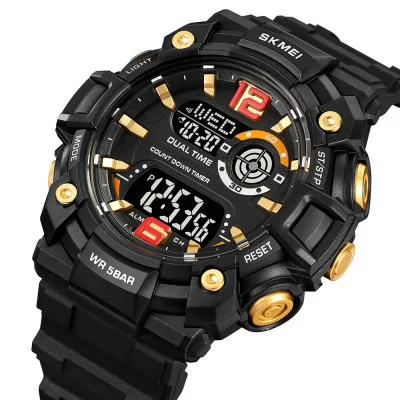 Чоловічий годинник Skmei 2018GDBK Gold-Black