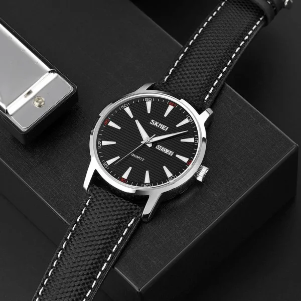Мужские часы Skmei 9303SIBK Silver-Black фото 4
