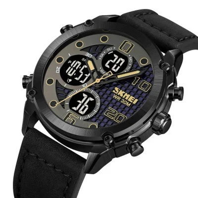 Чоловічий годинник Skmei 1975LBKBK Black-Black Leather.