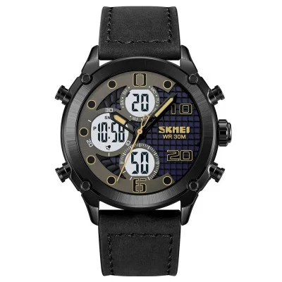 Мужские часы Skmei 1975LBKWT Black-White Leather.