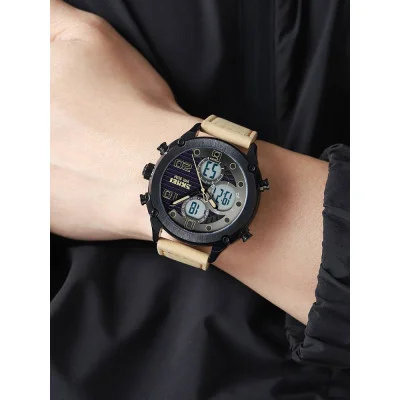 Чоловічий годинник Skmei 1975LLTBNWT Light Brown-White Leather.