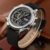 Мужские часы Skmei 1975LSIBK Silver-Black Leather. фото 5