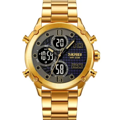 Чоловічий годинник Skmei 1975SGDBK Gold-Black Steel