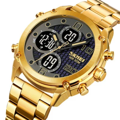 Чоловічий годинник Skmei 1975SGDBK Gold-Black Steel