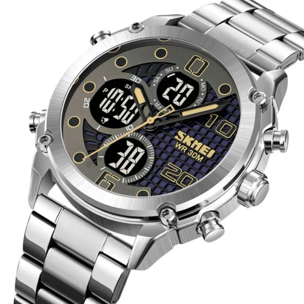 Мужские часы Skmei 1975SSIBK Silver-Black Steel фото 3