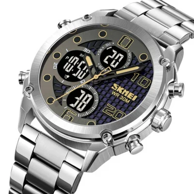 Чоловічий годинник Skmei 1975SSIBK Silver-Black Steel