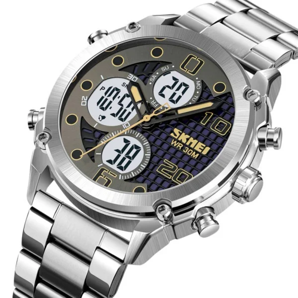 Чоловічий годинник Skmei 1975SSIWT Silver-White Steel фото 3