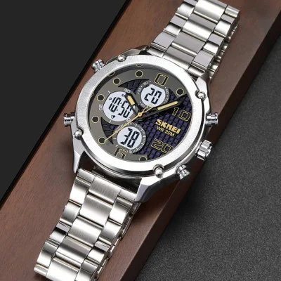 Чоловічий годинник Skmei 1975SSIWT Silver-White Steel