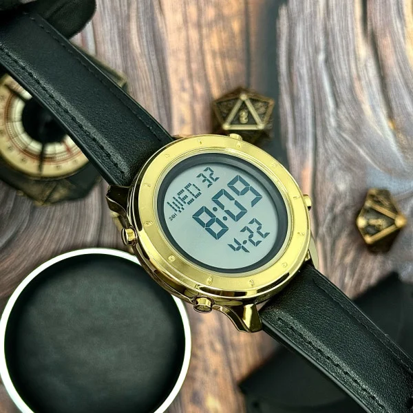 Чоловічий годинник Skmei 1864LGDWT Gold-White Leather фото 9