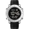 Чоловічий годинник Skmei 1864LSIBK Silver-Black Leather фото 2
