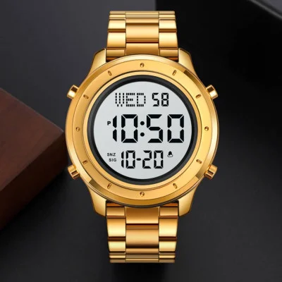 Чоловічий годинник Skmei 1864SGDWT Gold-White Steel