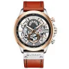 Чоловічий годинник Curren 8380 Silver-Cuprum-Brown фото 2