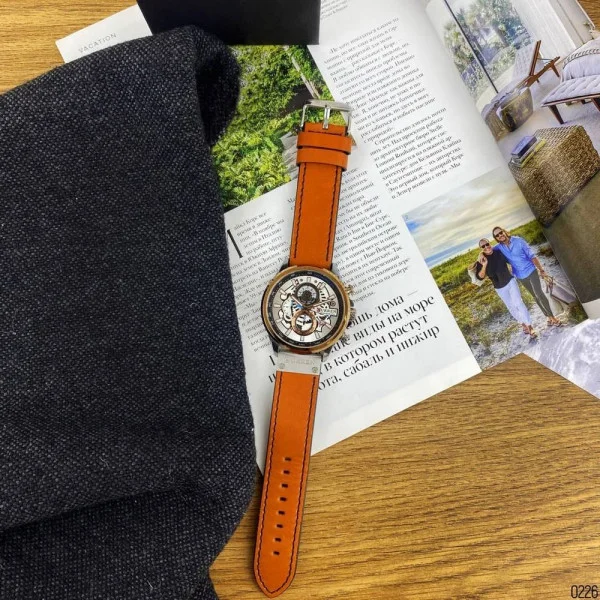 Чоловічий годинник Curren 8380 Silver-Cuprum-Brown фото 12