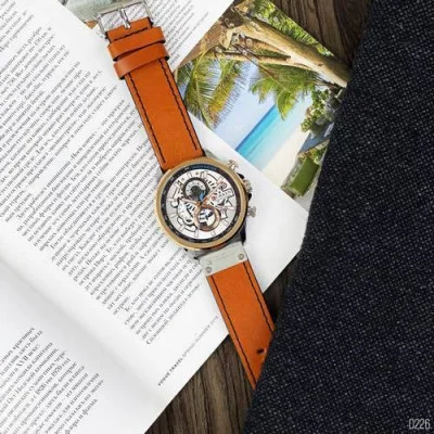 Мужские часы Curren 8380 Silver-Cuprum-Brown
