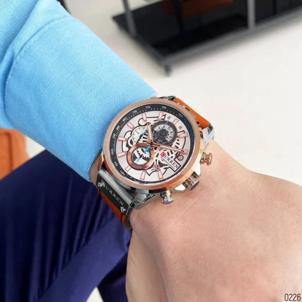 Чоловічий годинник Curren 8380 Silver-Cuprum-Brown фото 10