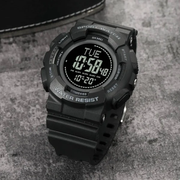 Мужские часы Skmei 2077BK Black+Compass фото 5