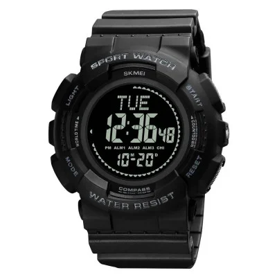 Чоловічий годинник Skmei 2077BK Black+Compass