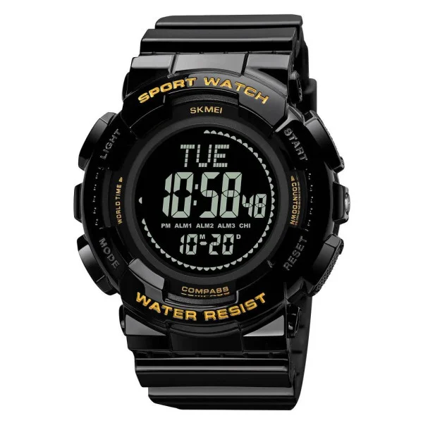 Мужские часы Skmei 2077BKGD Black Gold+Compass фото 1