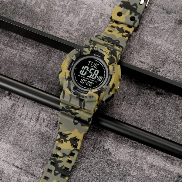 Чоловічий годинник Skmei 2077AGCM Army Green Camo+Compass фото 4
