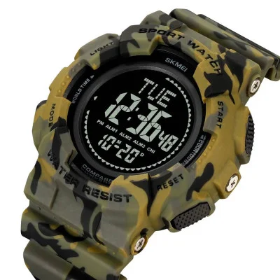 Чоловічий годинник Skmei 2077AGCM Army Green Camo+Compass
