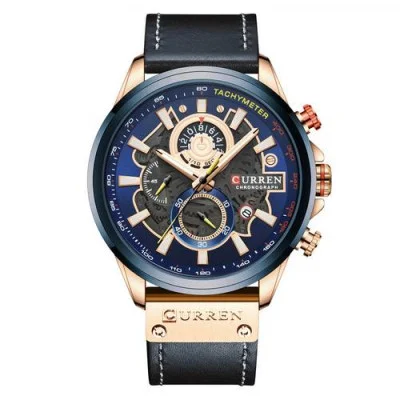 Мужские часы Curren 8380 Blue-Cuprum