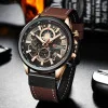 Мужские часы Curren 8380 Black-Cuprum-Dark Brown фото 3