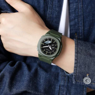 Чоловічий годинник Skmei 2091AGWT Army Green White