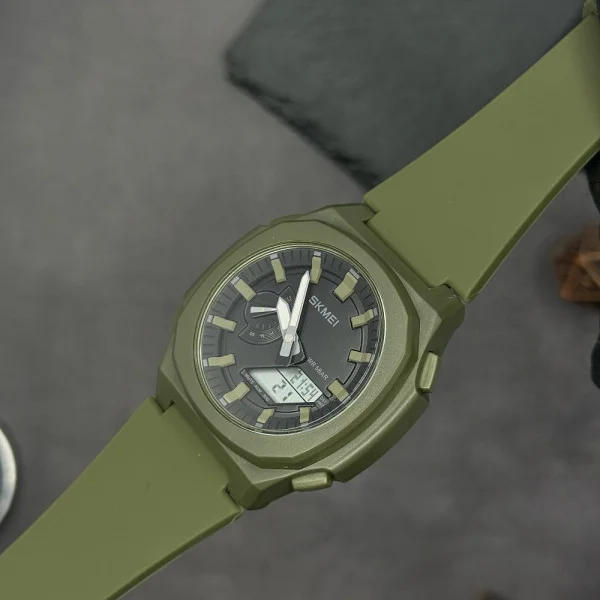 Мужские часы Skmei 2091AGWT Army Green White фото 8
