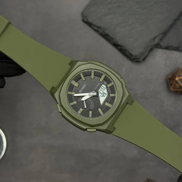 Мужские часы Skmei 2091AGWT Army Green White фото 5