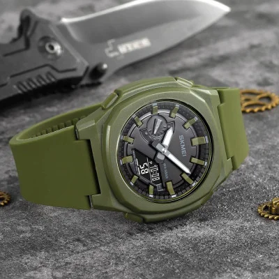 Чоловічий годинник Skmei 2091AGBK Army Green Black