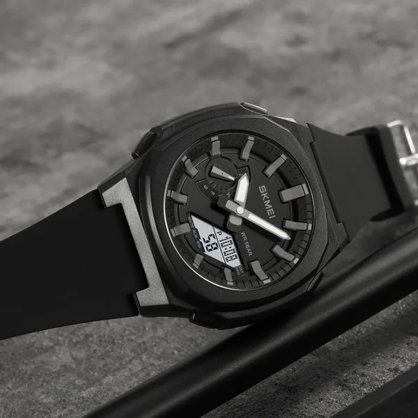 Чоловічий годинник Skmei 2091BKGYWT Black-Grey White фото 5