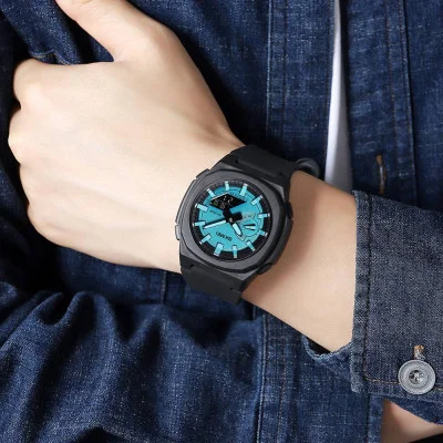 Чоловічий годинник Skmei 2091BKLTBUBK Black-Blue Black