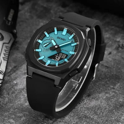 Чоловічий годинник Skmei 2091BKLTBUBK Black-Blue Black