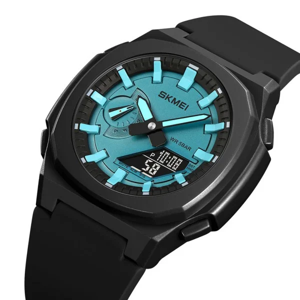 Мужские часы Skmei 2091BKLTBUBK Black-Blue Black фото 3