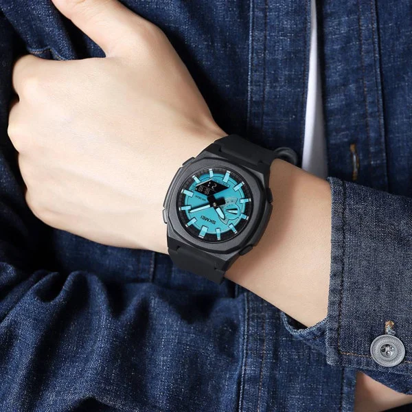 Мужские часы Skmei 2091BKLTBUBK Black-Blue Black фото 4