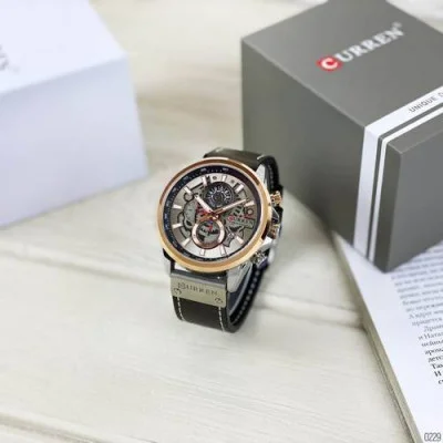 Чоловічий годинник Curren 8380 Cuprum-Silver-Brown