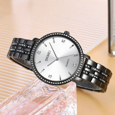 Жіночий годинник Skmei 2006BKSI Black-Silver