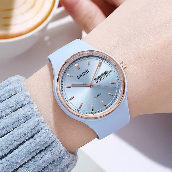 Жіночий годинник Skmei 2057LTBU Lignt Blue фото 4