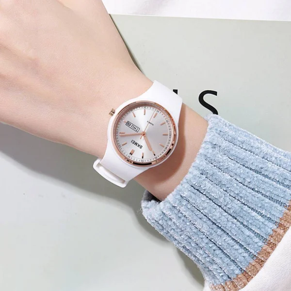 Жіночий годинник Skmei 2057WT White фото 4