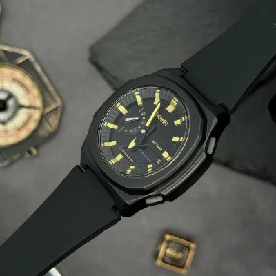 Чоловічий годинник Skmei 2091BKGDBK Black-Gold-Black