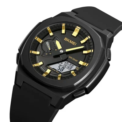 Чоловічий годинник Skmei 2091BKGDWT Black-Gold-White