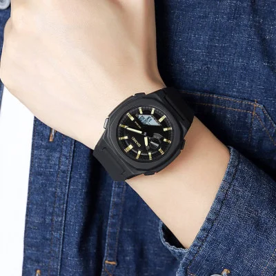 Чоловічий годинник Skmei 2091BKGDWT Black-Gold-White