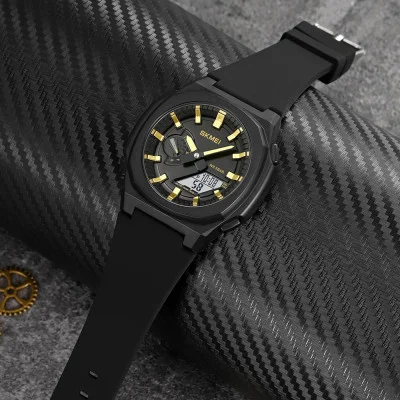 Чоловічий годинник Skmei 2091BKGDWT Black-Gold-White
