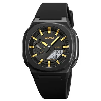 Мужские часы Skmei 2091BKGDWT Black-Gold-White